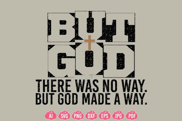 But God Christian SVG for T-Shirt Designs and Graphics