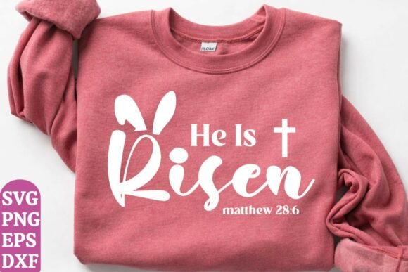 Christian Easter PNG & Risen SVG: Graphics for T-Shirt Designs