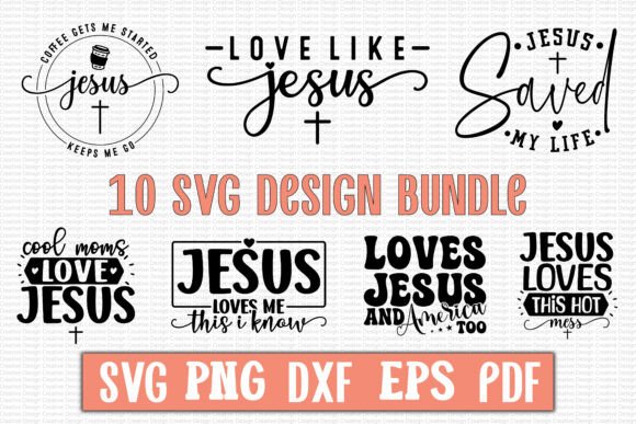 Christian SVG Bundle 01: Graphics for T-Shirt Designs