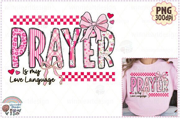 Christian Valentine Bible Verse Pink Bow Graphics for T-Shirt Designs