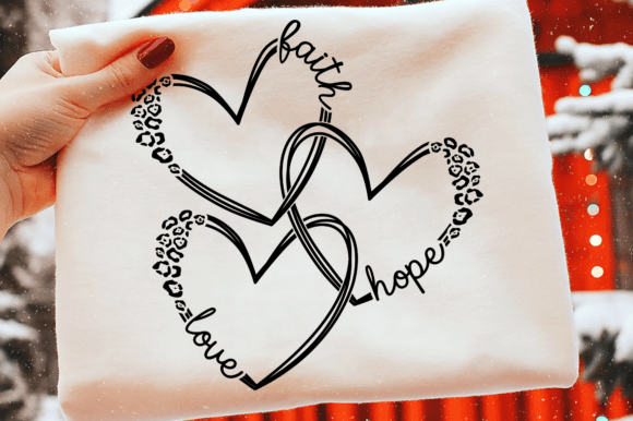 Faith Hope Love SVG: Christian Heart Graphics & T-Shirt Designs